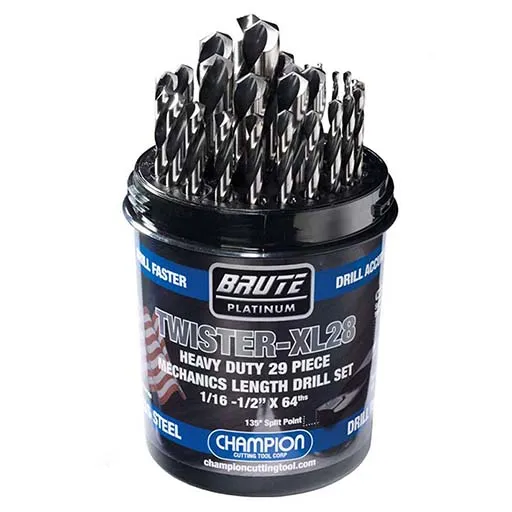 Brute Platinum Drill Bit Set – Mechanics Length Drill Bits | TWISTER-XL28