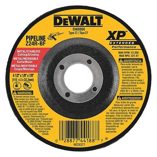 Dewalt – Xp Depressed Center Wheel – 4-1/2 in | DW8806