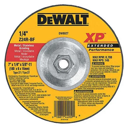 Dewalt – Xp Depressed Center Wheel – 7 in | DW8827