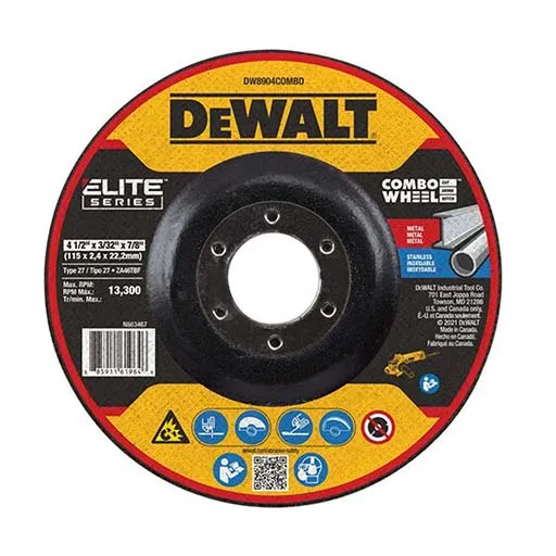 Dewalt Depressed Center Wheel – 4-1/2 in | DW8905COMBOH