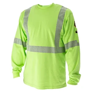 Revco Shirt FR 7oz Long Sleeve with Rt Lime Med |TF2511-LM-MED