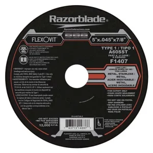 Razorblade Cut-Off Wheel – 5 in – 0.045 in – 12000 RPM | F1407