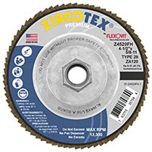 Zircotex Flap Disc – 5/8-11 in – 13300 rpm – 120 | Z4520FH