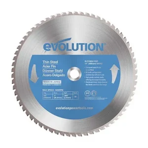 Evolution Thin Steel TCT Blade, 14″ Dia, 90T, 1″ Arbor, 1,600 RPM | 14BLADETS