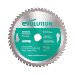 Evolution Aluminum TCT Blade, 9″ Dia, 80T, 1″ Arbor, 3,000 RPM | 230BLADEAL