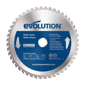 Evolution Mild Steel TCT Blade, 9″ Dia, 48T, 1″ Arbor, 3,000 RPM | 230BLADEST