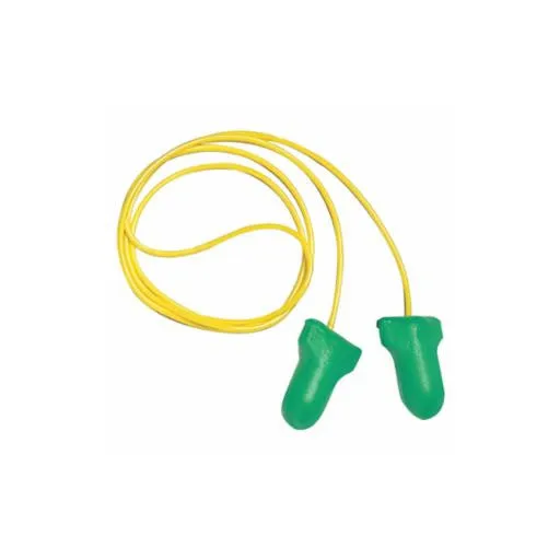 Honeywell MAXIMUM LITE Disposable Earplugs, Foam, Green, Corded | 154-LPF-30