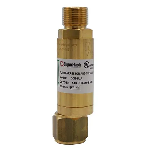 Ibeda DG91UA Flashback Arrestor – Oxygen – 7/8 in UNF Male | 0701-3055