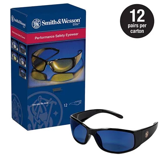 Smith & Wesson Elite Safety Glasses – Blue Mirror | 412-21307