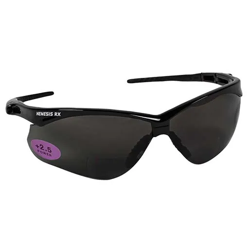 KleenGuard Nemesis Rx Readers Prescription Glasses – Smoke – 2.5 | 412-22519