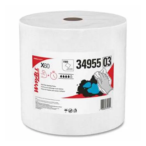 Wypall X60 Disposable Wiper – 12.4 in – 13.4 in – White | 412-34955
