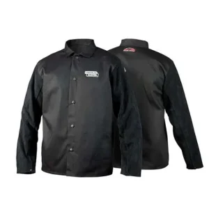 Lincoln Electric Traditional Split Leather-Sleeved Welding Jacket – 2XLarge | K3106-2XL