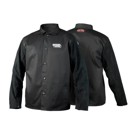 Lincoln Electric Traditional Split Leather-Sleeved Welding Jacket – Medium | K3106-M