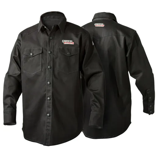 Lincoln Electric Black FR Welding Shirt, Medium | K3113-M