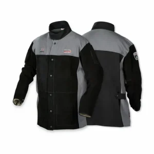 Lincoln Electric XVI Series Heavy Duty Split Leather FR Welding Jacket – Medium | K4933-M