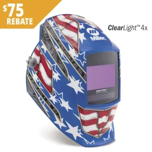 Miller Electric Digital Elite Series Welding Helmet, Stars & Stripes III | 296770