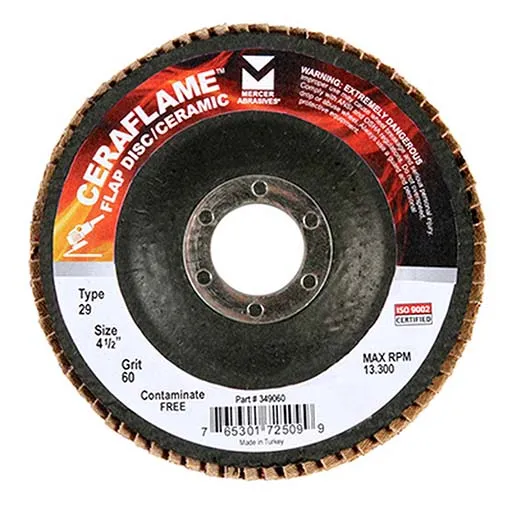 Mercer Abrasives Flap Disc – 80 – 7/8 in – Type 29 | 349080