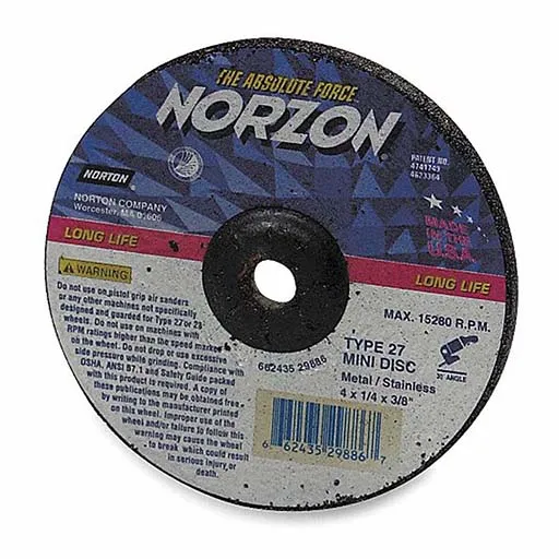 Norton – Norzon Plus Depressed Center Wheel – 4 in | 66252842005