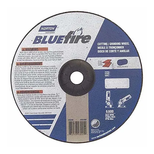 Norton – Bluefire DC918CH Depressed Center Wheel – 9 in | 66252843245