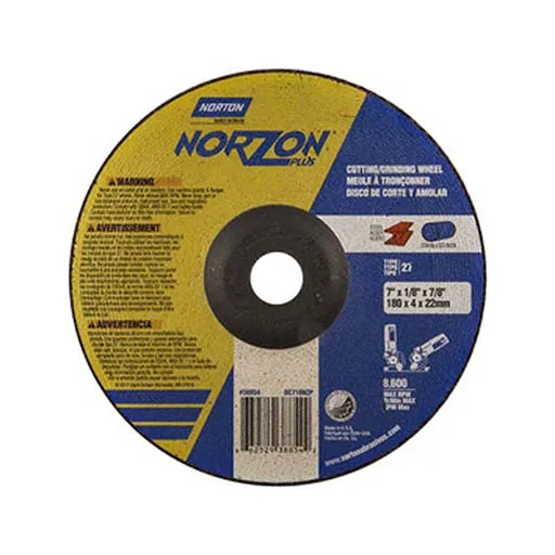 Norton – Norzon Plus Depressed Center Wheel – 7 in | 66252938854