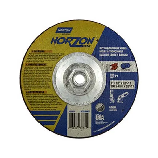 Norton – Norzon Plus Depressed Center Wheel – 7 in | 66252938855