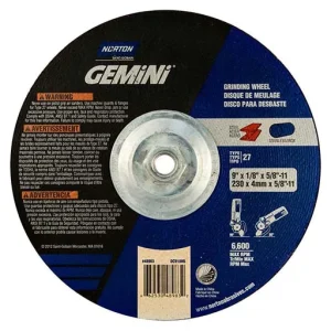 Norton – Gemini Depressed Center Wheel – 9 in | 66253048983