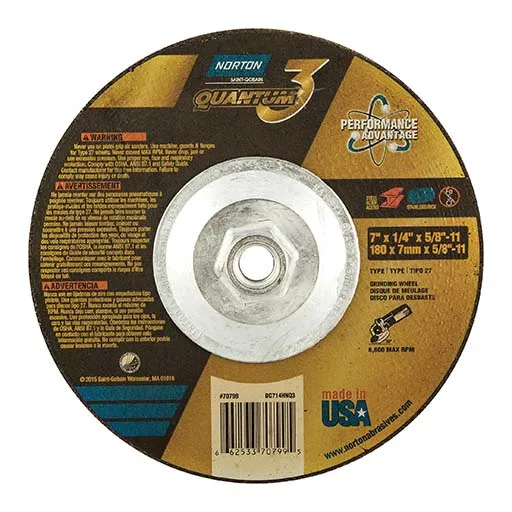 Norton – Quantum 3 SG Depressed Center Wheel – 7 in | 66253370799
