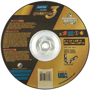Norton – Quantum 3 SG Depressed Center Wheel – 1/4 in – 9 in | 66253370849