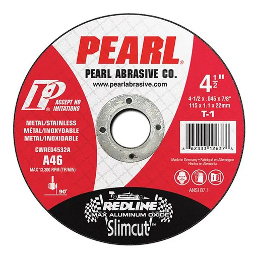 Pearl Abrasive Slimcut Redline Max AO Cut-Off Wheel, 6 x 0.45 x 7/8 | DCWRED06A