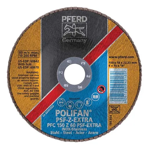 Polivlies – Pferdvalue Universal Line PSF Flap Disc – 60 – 10200 RPM | 60642