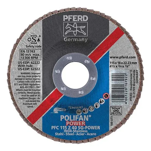 Polifan – Pferdvalue Performance Line SG Z Flap Disc – Type 29 – Arbor | 62222