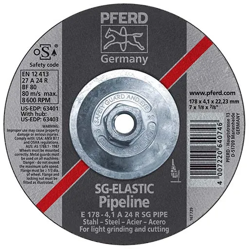 PFERD Performance Line SG Depressed Center Wheel – 7 in – 8500 RPM | 63403