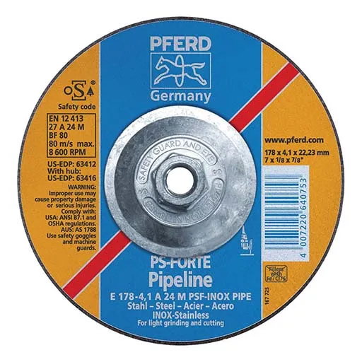 Polifan Universal Line PSF Depressed Center Wheel – 7 in – 8500 RPM | 63416