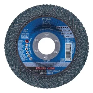 Polifan – Pferdvalue Special Line SGP Z-CURVE Flap Disc – 4-1/2 in – 13300 RPM – Arbor