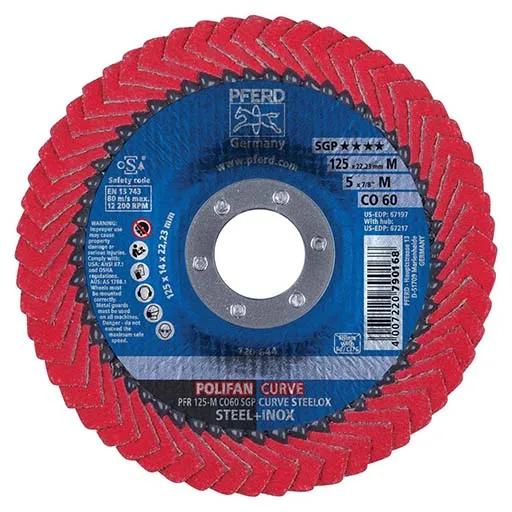 Polifan – Pferdvalue Special Line SGP CO-CURVE, Special Line SGP CURVE Flap Disc – 7/8 in – Arbor – Medium