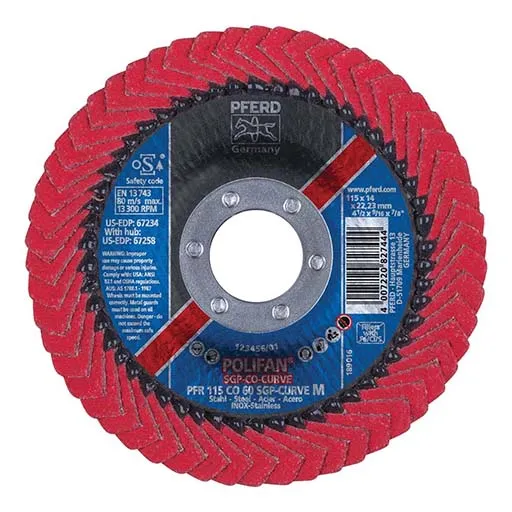 Polifan – Pferdvalue Special Line SGP CO-CURVE, Special Line SGP CURVE Flap Disc – 7/8 in – Arbor