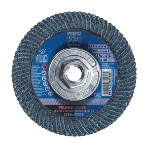 Polifan – Pferdvalue Special Line SGP Z-CURVE Flap Disc – 4-1/2 in – 13300 RPM – Large