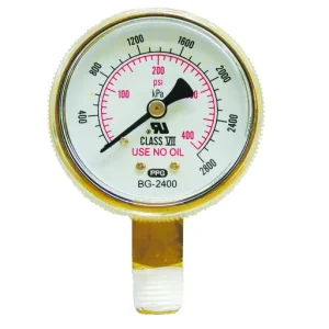 ProStar 2 in (50mm) Diameter Brass Gauge, 0-100 psig | 20002