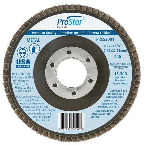 PROSTAR Flap Discs, 7″ x 5/8″-11, Z60 Grit, Type 29 | PRS52013