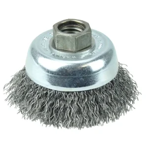 Prostar High Speed Crimped Wire Cup Brush, 3″ Diameter, 0.014″ Steel Fill | 98245