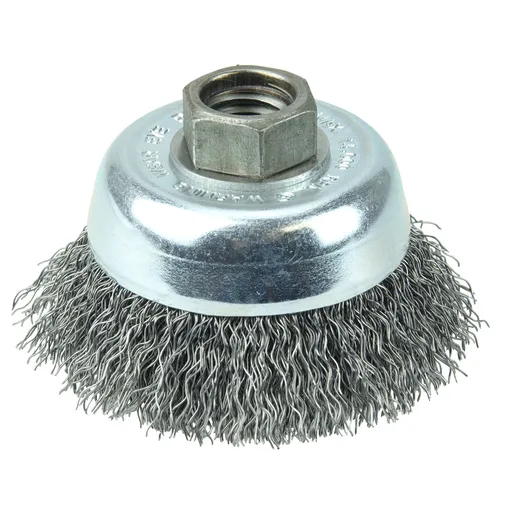 Prostar High Speed Crimped Wire Cup Brush, 3″ Diameter, 0.014″ Steel Fill | 98245