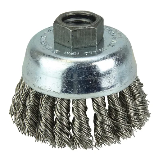 Prostar High Speed Knot Wire Cup Brush, 2-3/4″ Diameter, 0.020″ SS Fill | 98257