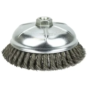 Prostar Knot Wire Cup Brush, 6″ Brush Diameter, 0.025″ Steel Fill | 98255