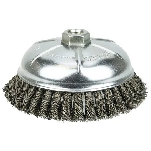 Prostar Knot Wire Cup Brush, 6″ Brush Diameter, 0.025″ Steel Fill | 98255