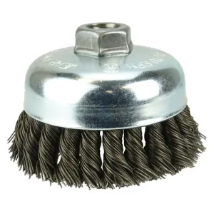 Prostar Knot Wire Cup Brush, 4″ Brush Diameter, 0.014″ Steel Fill | 98253
