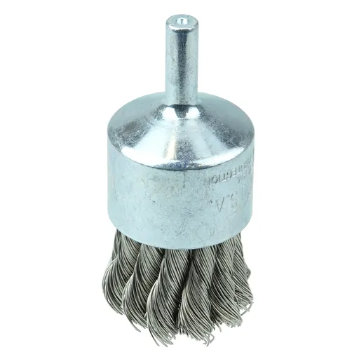 PROSTAR Knot Wire End Brush, 1-1/8″ Diameter, 0.014″ SS Fill, 1/4″ Stem | 98266