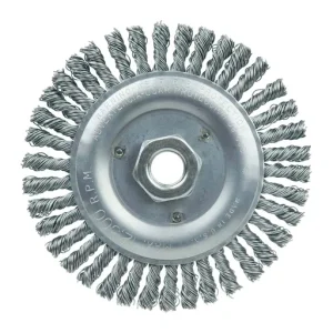 PROSTAR Stringer Bead Knot Wire Wheel Brush, 7″ Diameter, 0.020″ SS Fill, Clam | 98287