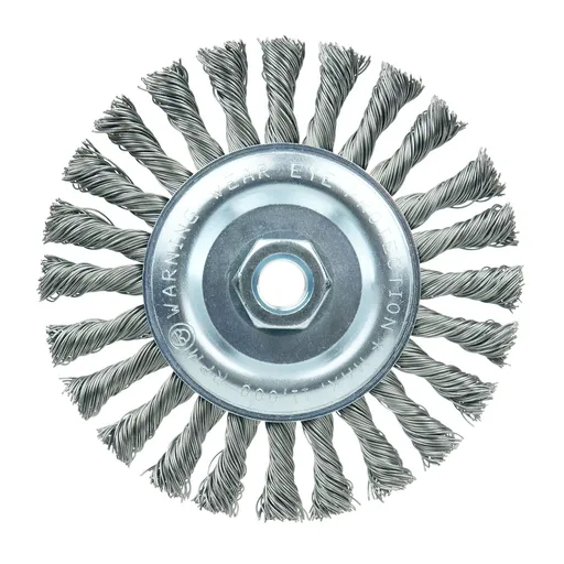 PROSTAR Cable Twist Knot Wire Wheel Brush, 6″ Diameter, 0.025″ Steel Fill | 98281