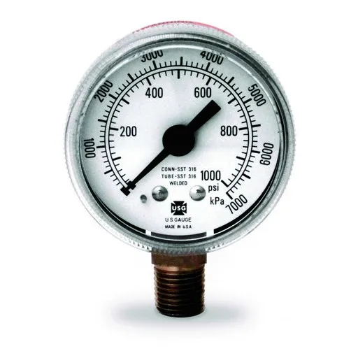 ProStar 550/4000 Series Regulator Pressure Gauge, 2″ 316 SS psig/kPa, 30″-0-30 psig