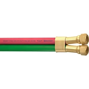 ProStar Gas Hose, Twin Fitted, Grade T, 3/16″ Size, 100′ Length, BB Fittings | 21027622